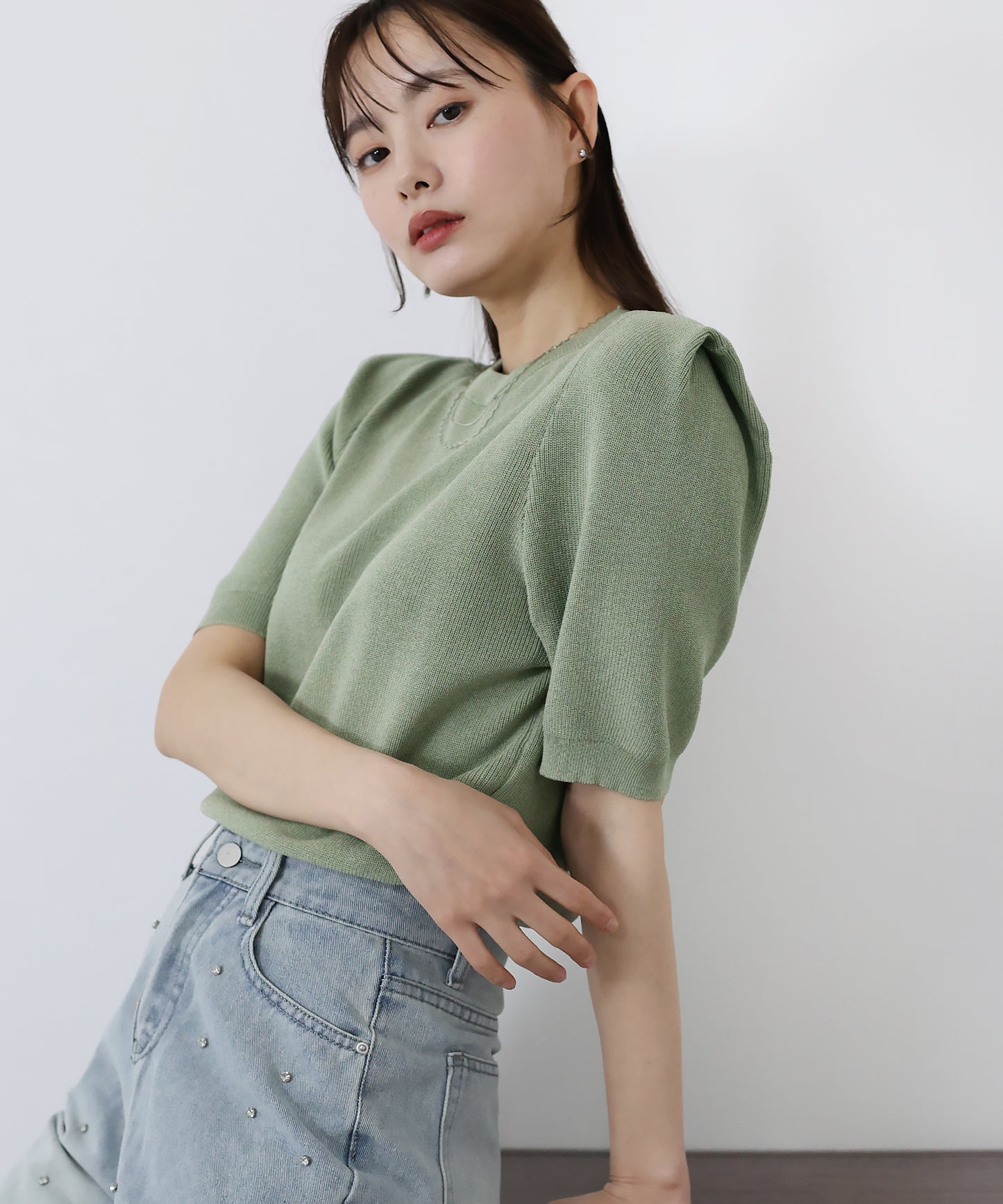 【SALE】タックスリーブサマーニット