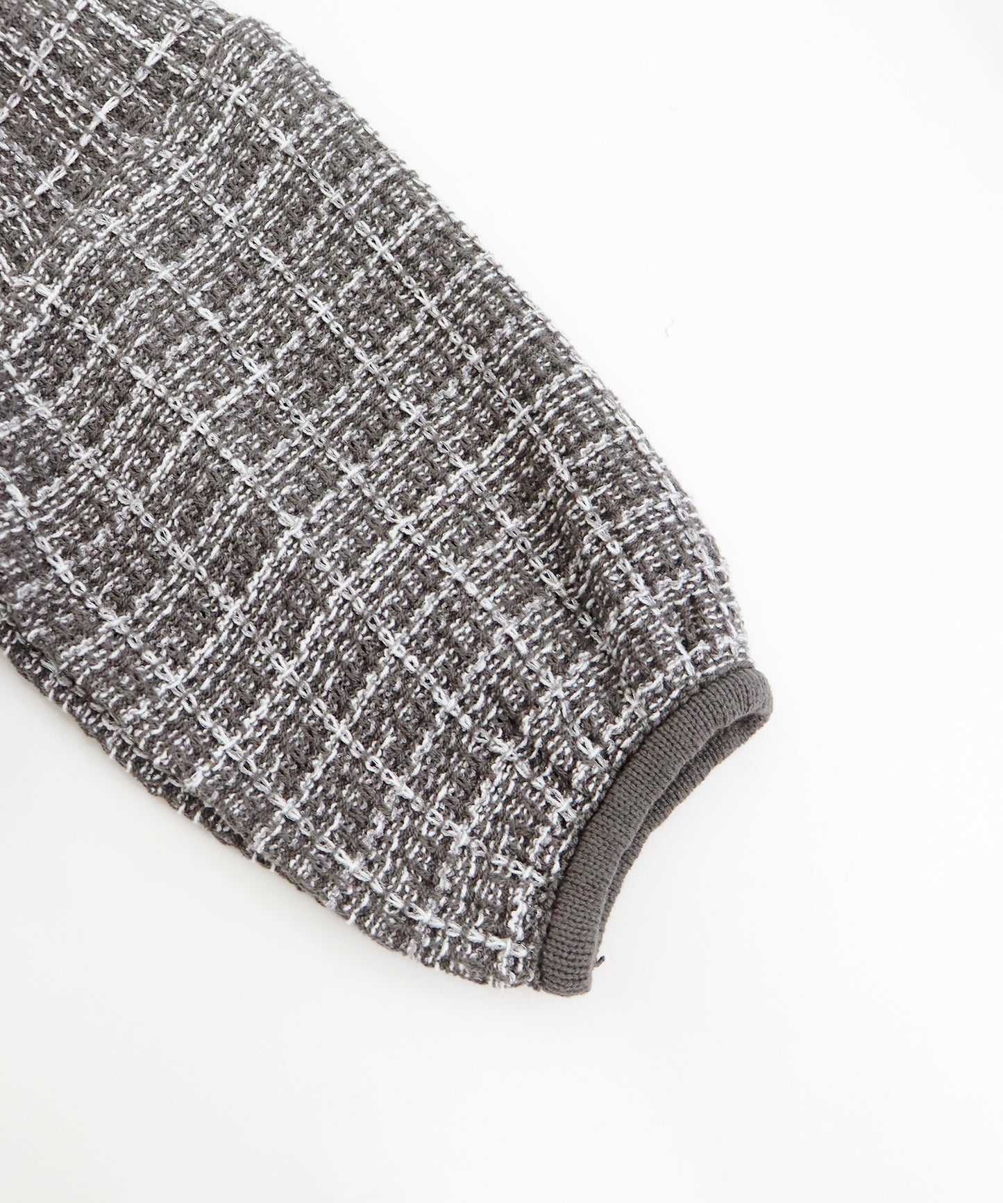 ツイード半袖ニットワンピース