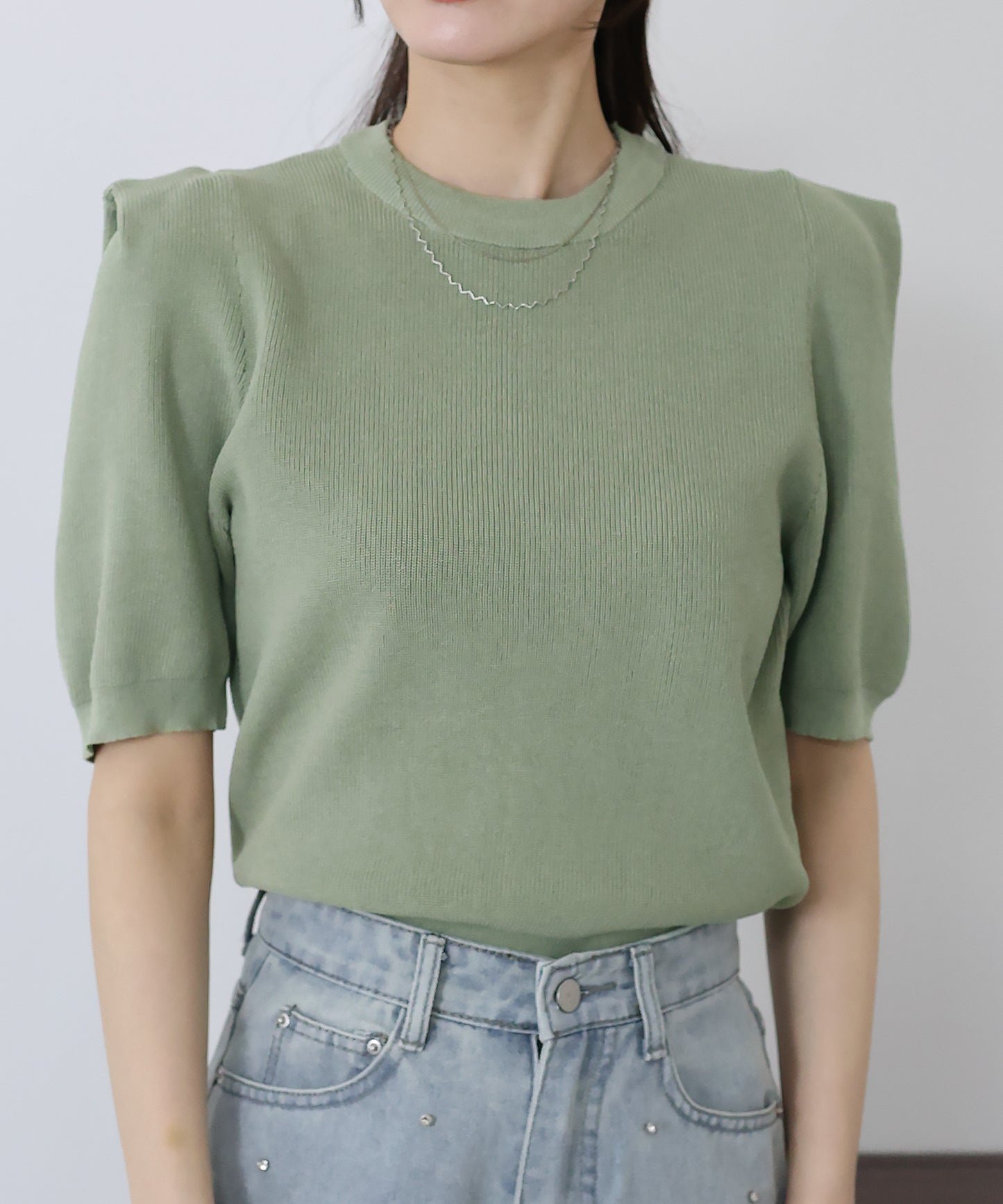 【SALE】タックスリーブサマーニット