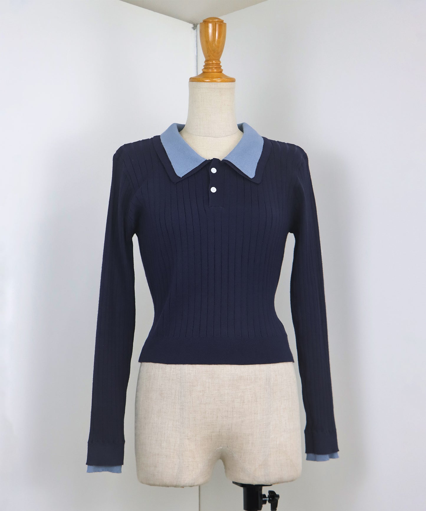 【早割5%OFF】ダブル襟ポロニット