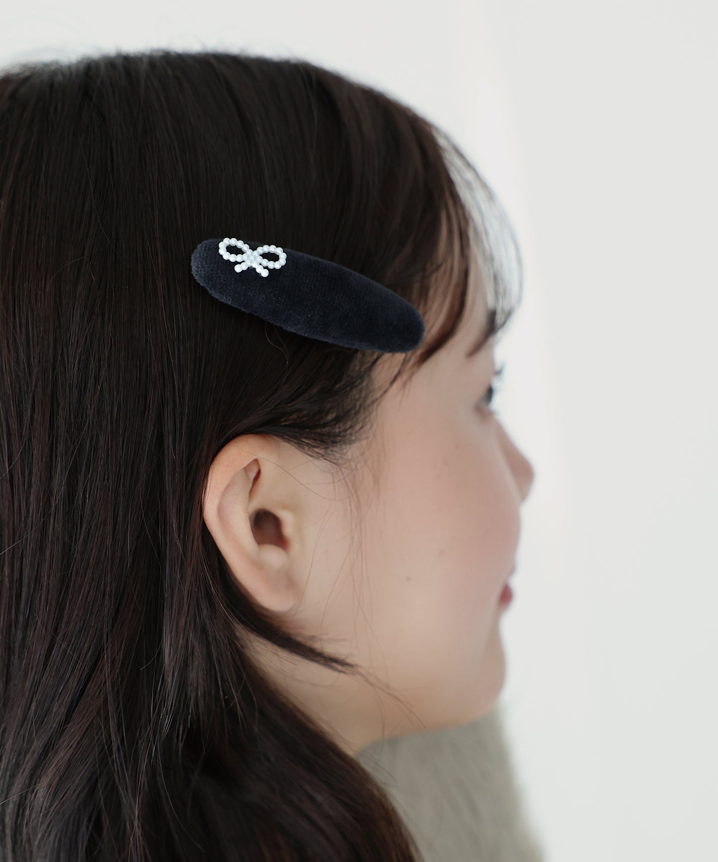 パールリボンベロアピン【ネコポス】