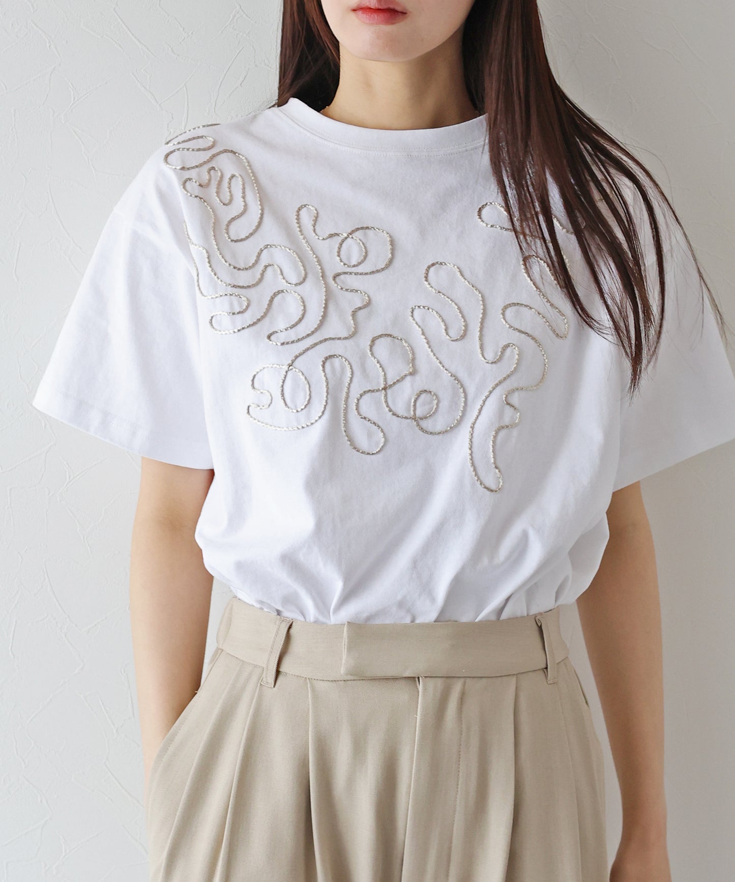コード刺繍Tシャツ【ネコポス】