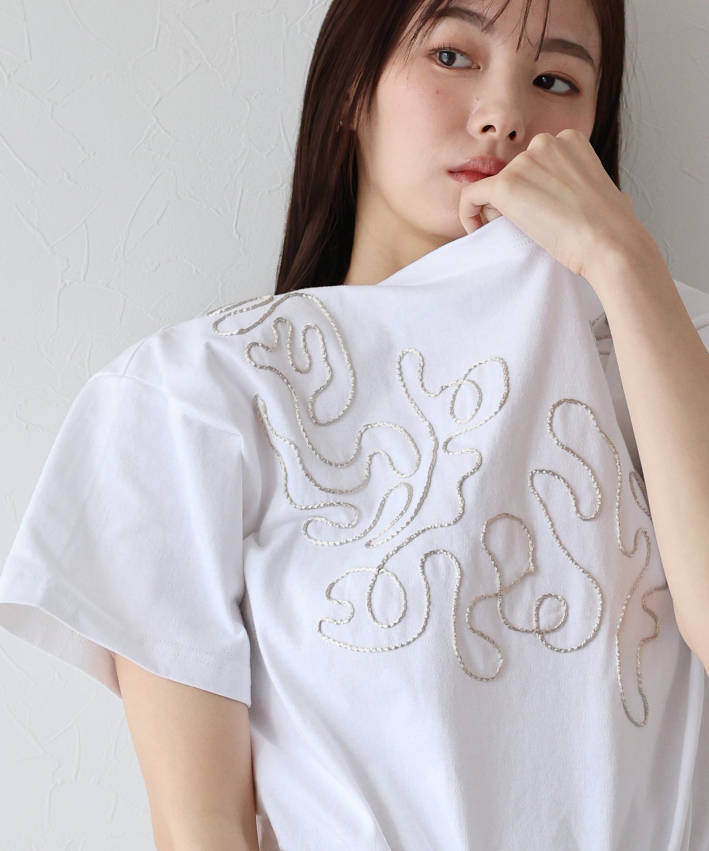 コード刺繍Tシャツ【ネコポス】