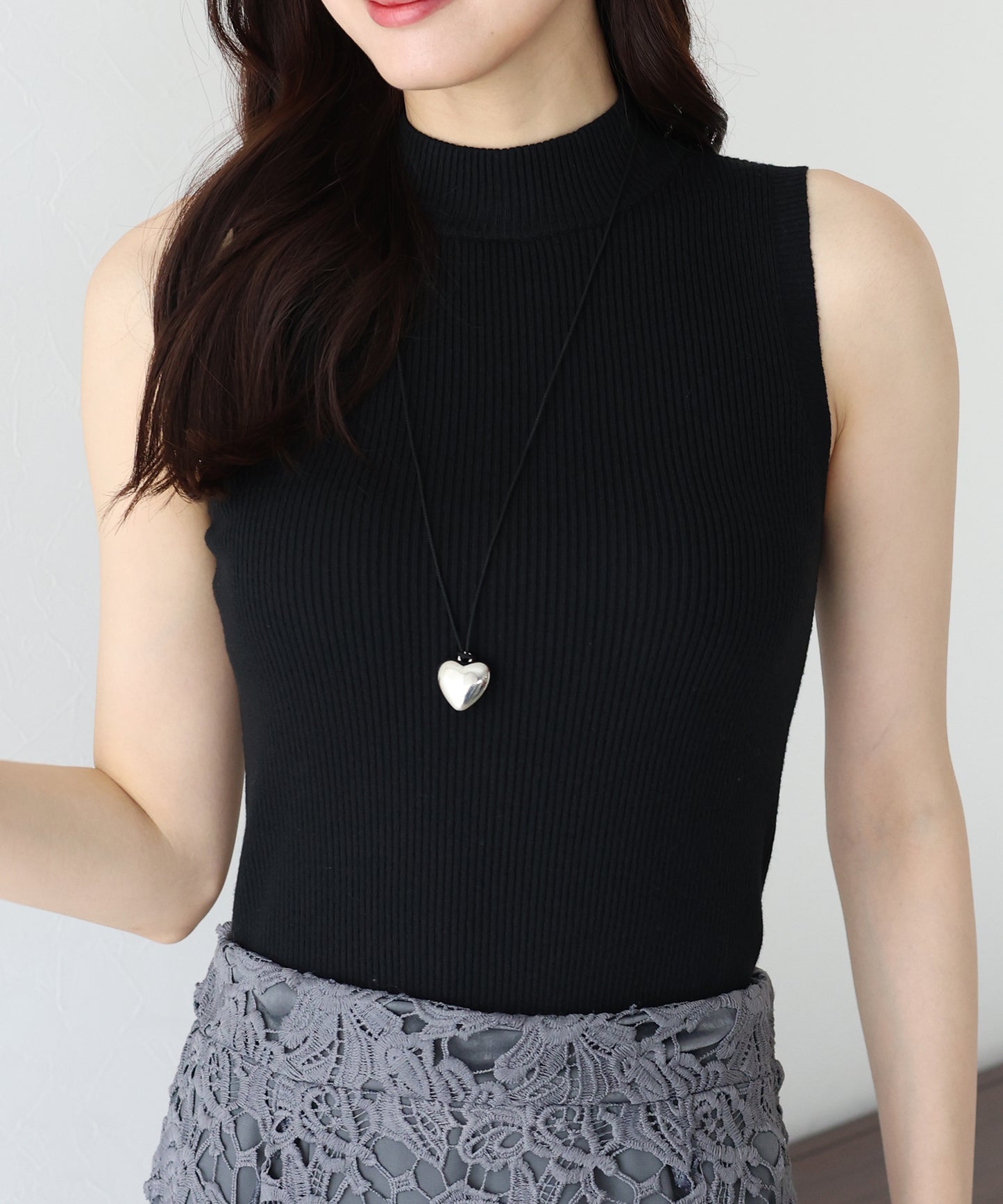 【TIME SALE】なめらかリブノースリニット【ネコポス】