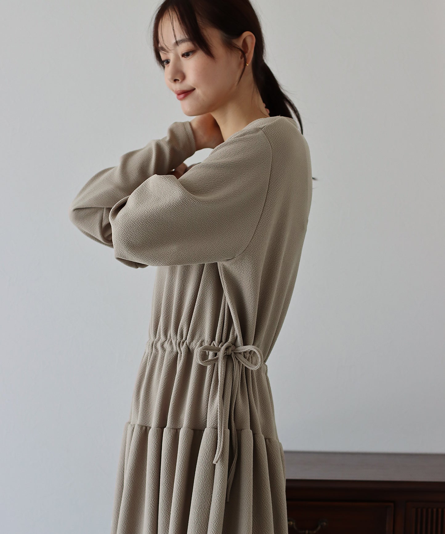 【TIME SALE】ドロストティアードワンピース