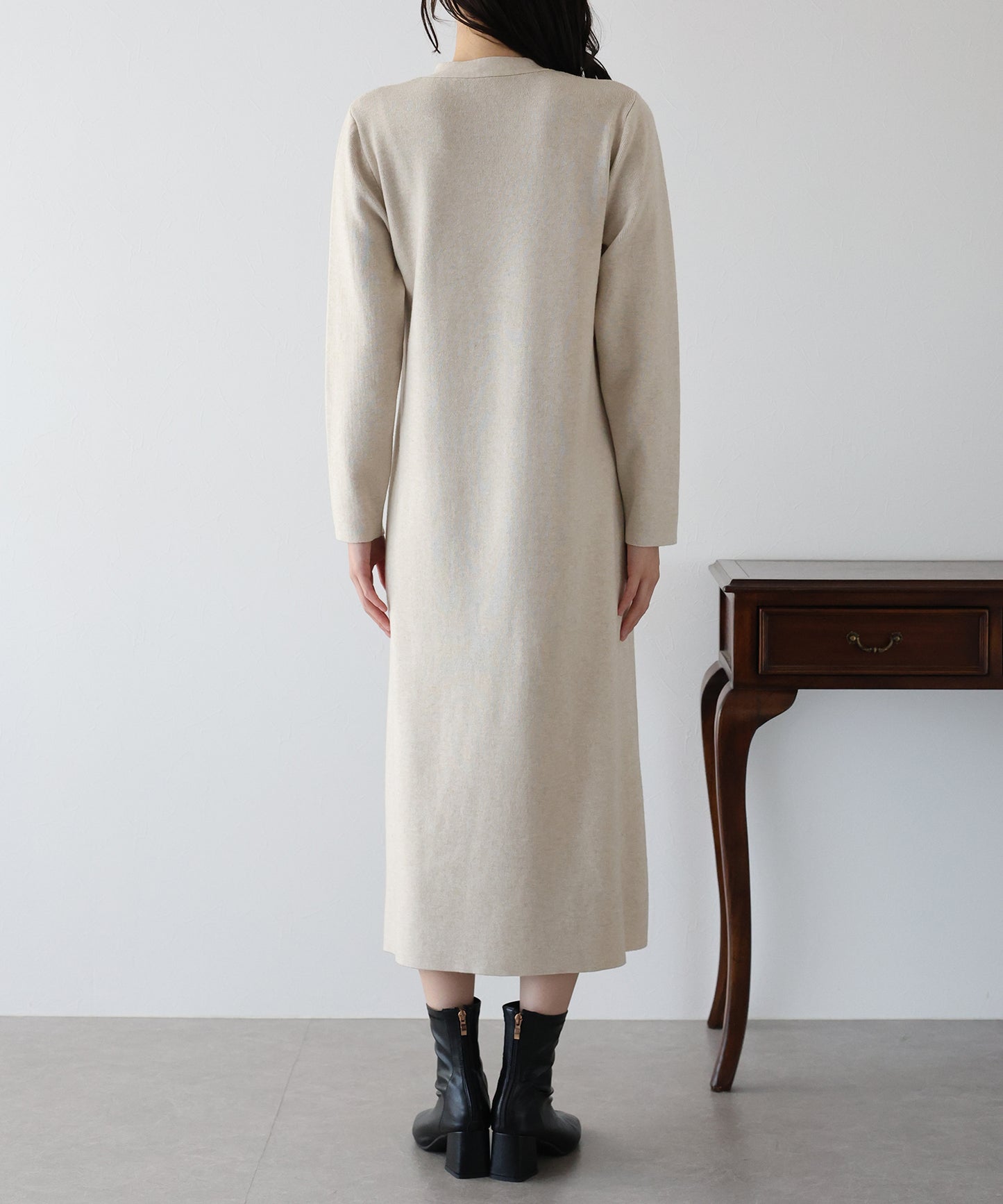 【TIME SALE】ボウタイニットワンピース