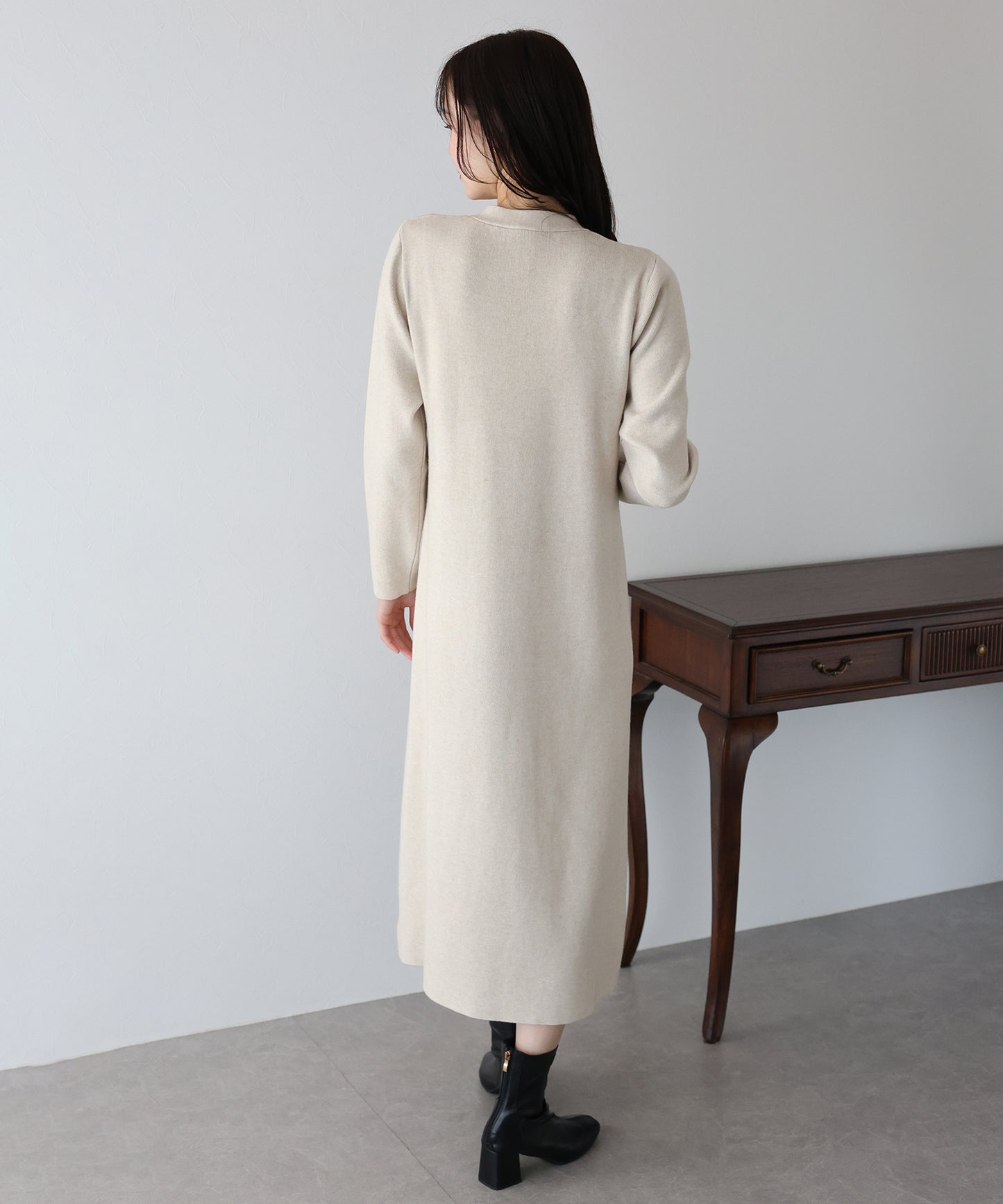 【TIME SALE】ボウタイニットワンピース