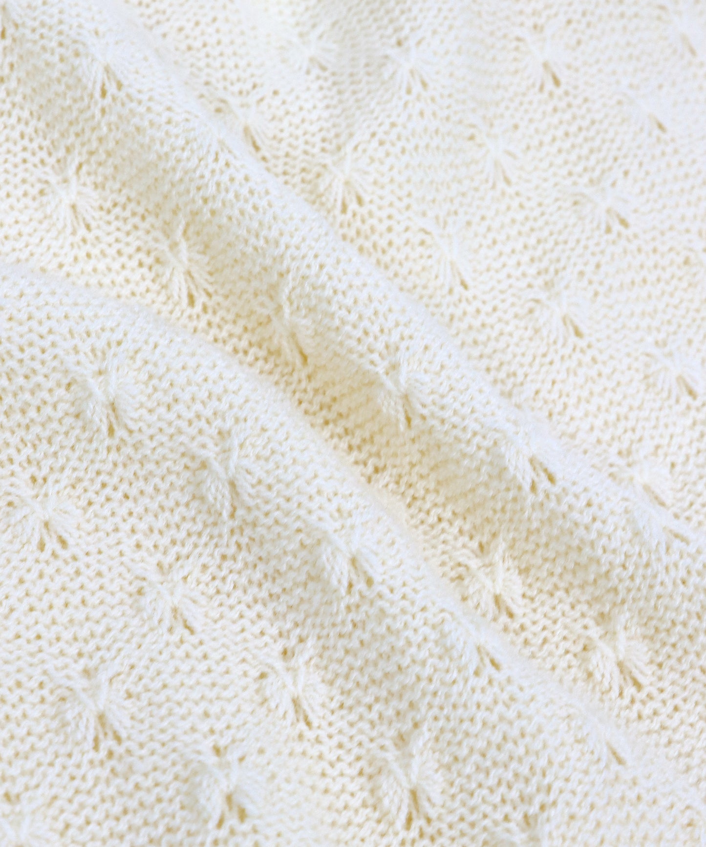 【SALE】フリル襟かぎ編みニット