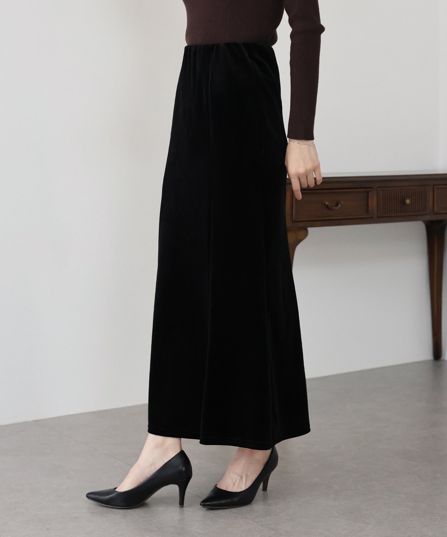 【早割5%OFF】ベロアマーメイドスカート