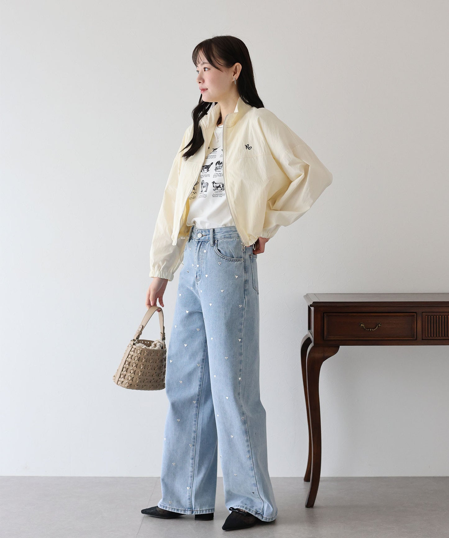 【TIME SALE】ワンポイント刺繍ブルゾン