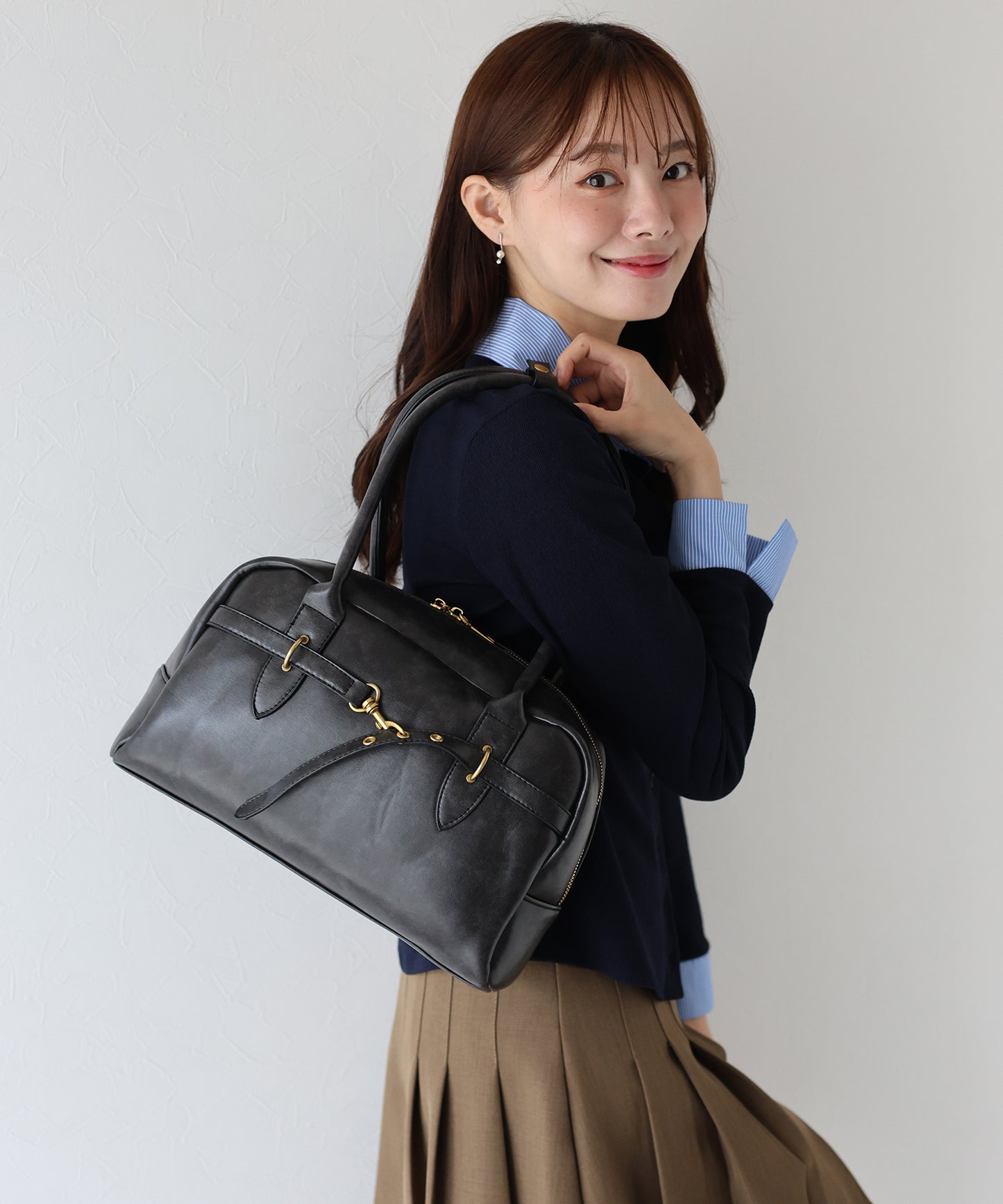 【早割5%OFF】ベルトデザインボストンバッグ