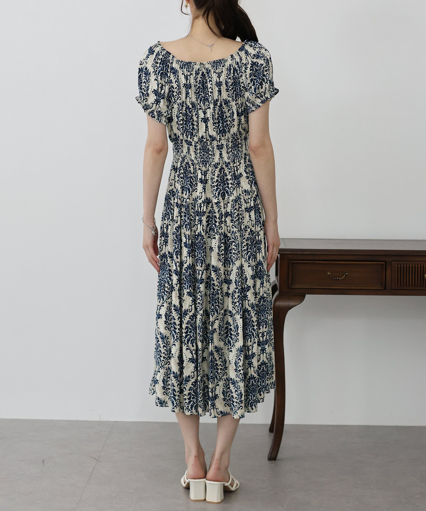 【TIME SALE】アソート柄2WAYオフショルワンピース