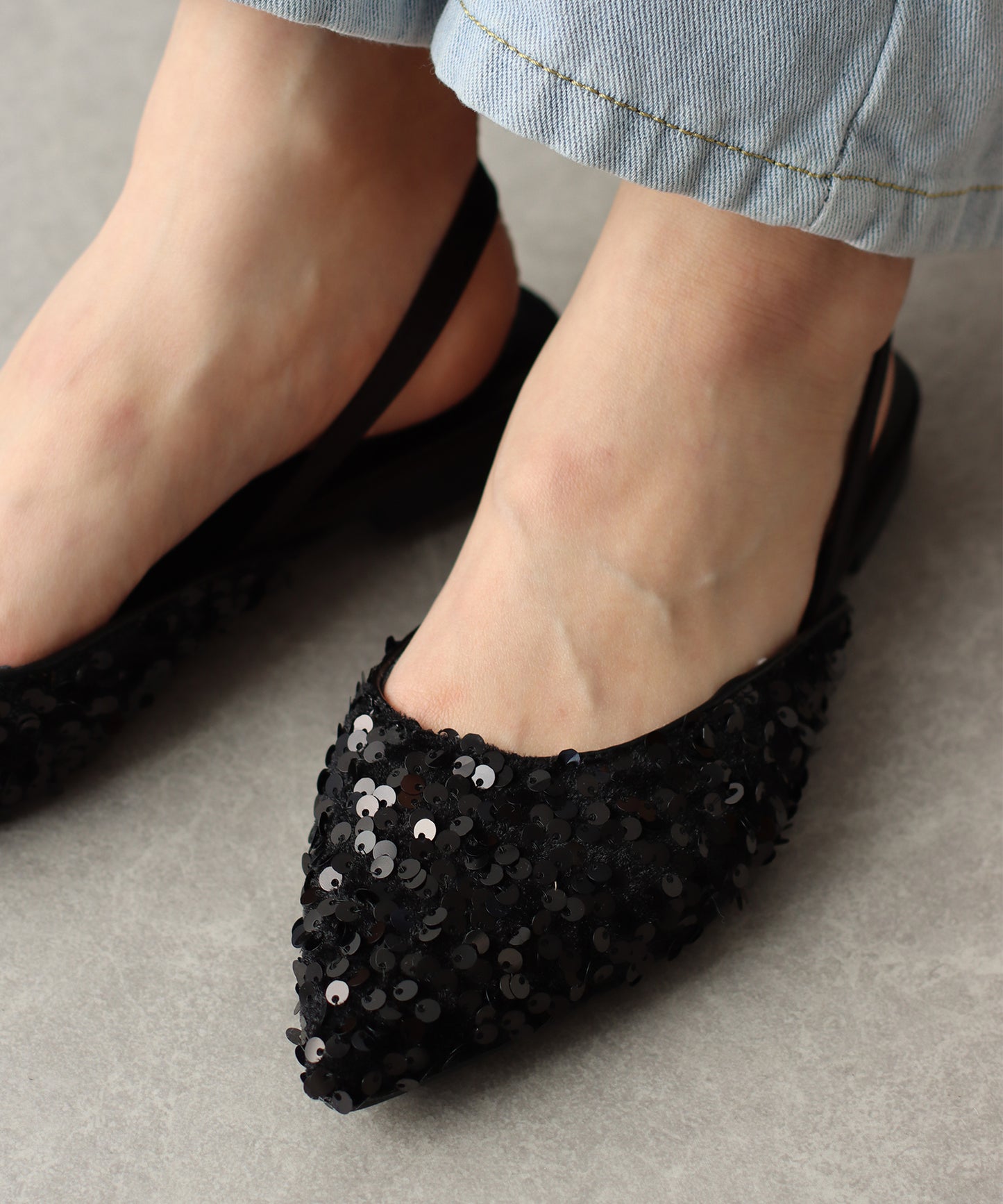 【SALE】スパンコールミュール