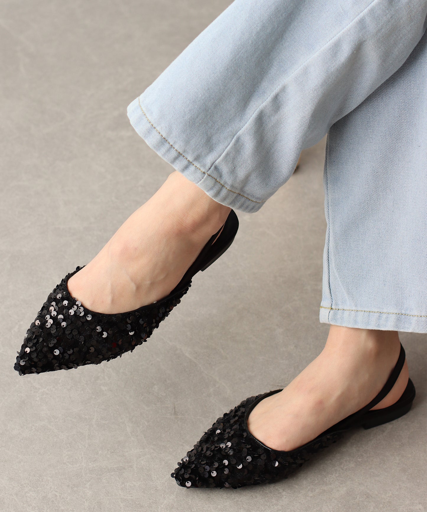【SALE】スパンコールミュール