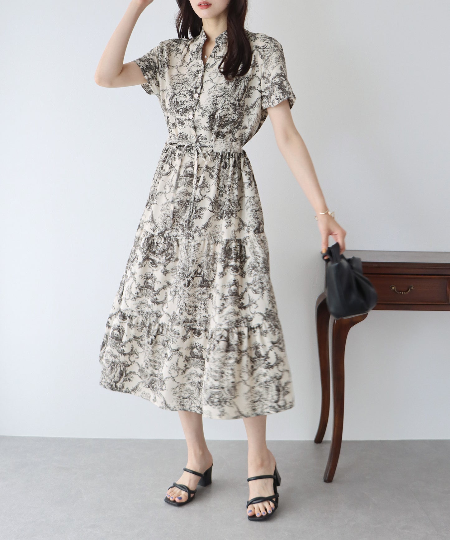【TIME SALE】【接触冷感】無地&アソート花柄ワンピース