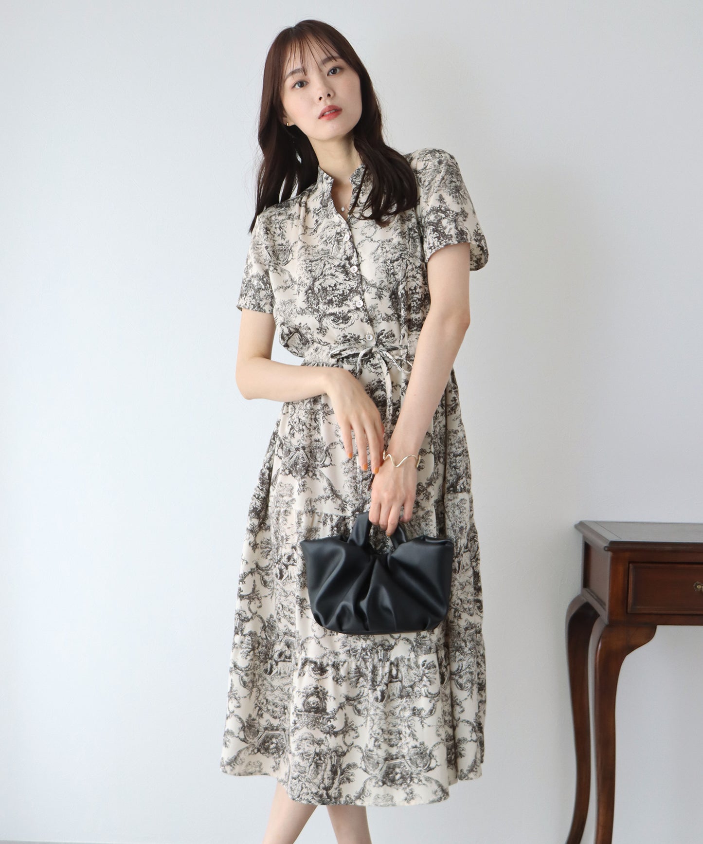 【TIME SALE】【接触冷感】無地&アソート花柄ワンピース