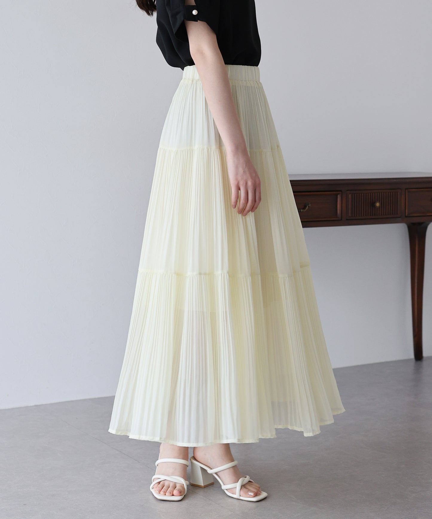 【TIME SALE】シフォンプリーツスカート