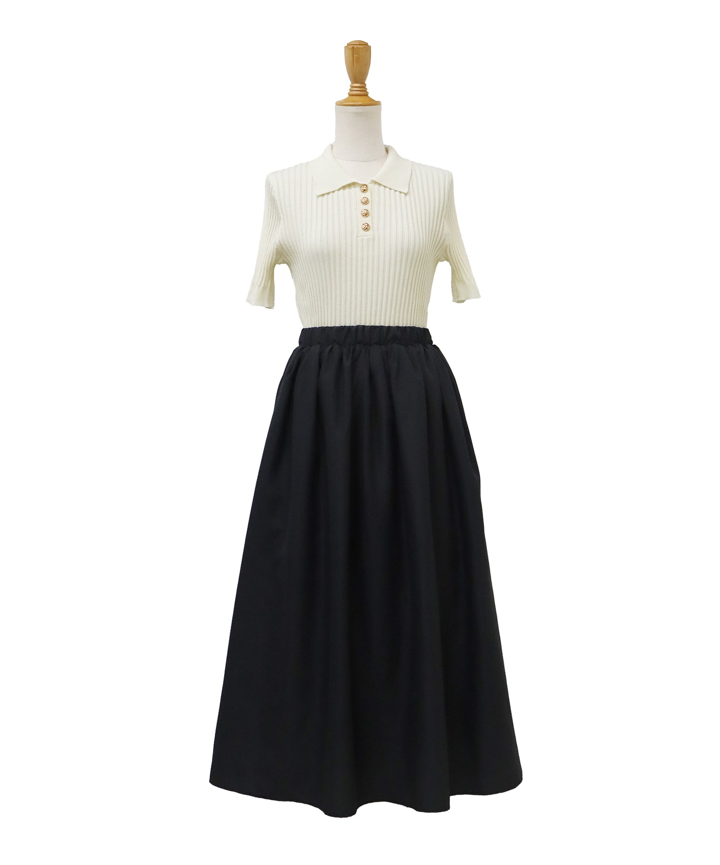 【SALE】ポロニットドッキングワンピース