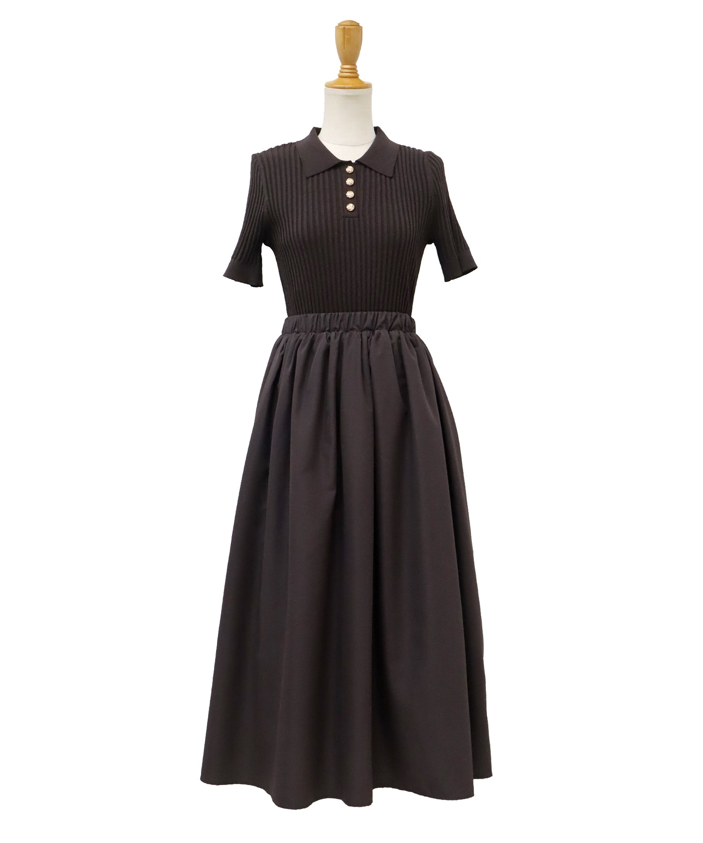 【SALE】ポロニットドッキングワンピース