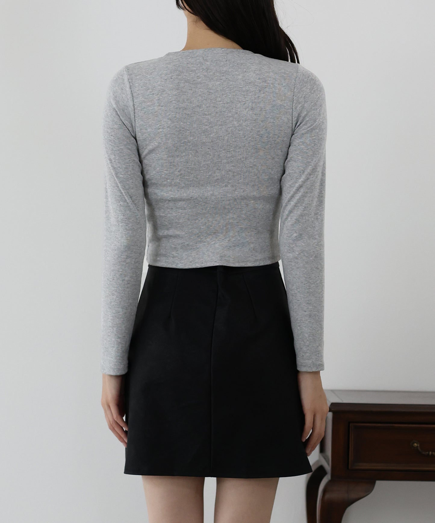 【SALE】チュールビッグリボン長袖Tシャツ