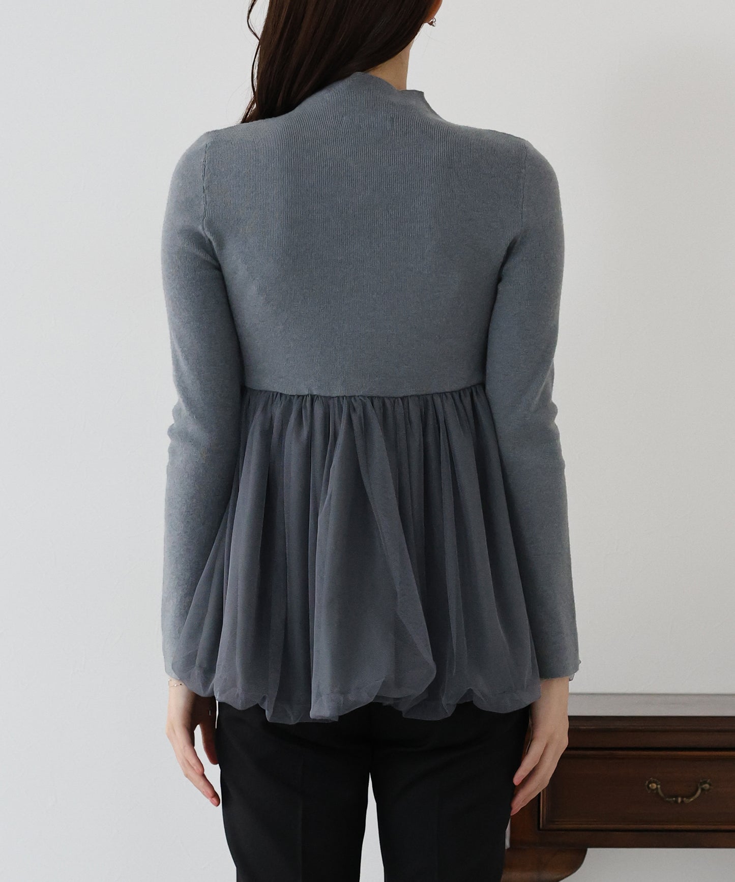 【TIME SALE】バルーンチュールドッキングニット