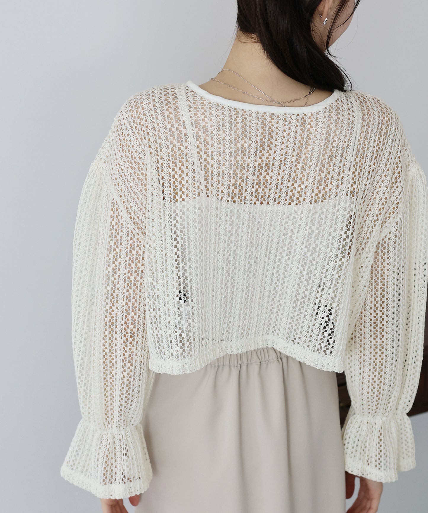 【SALE】2WAYリボンレースカーディガン