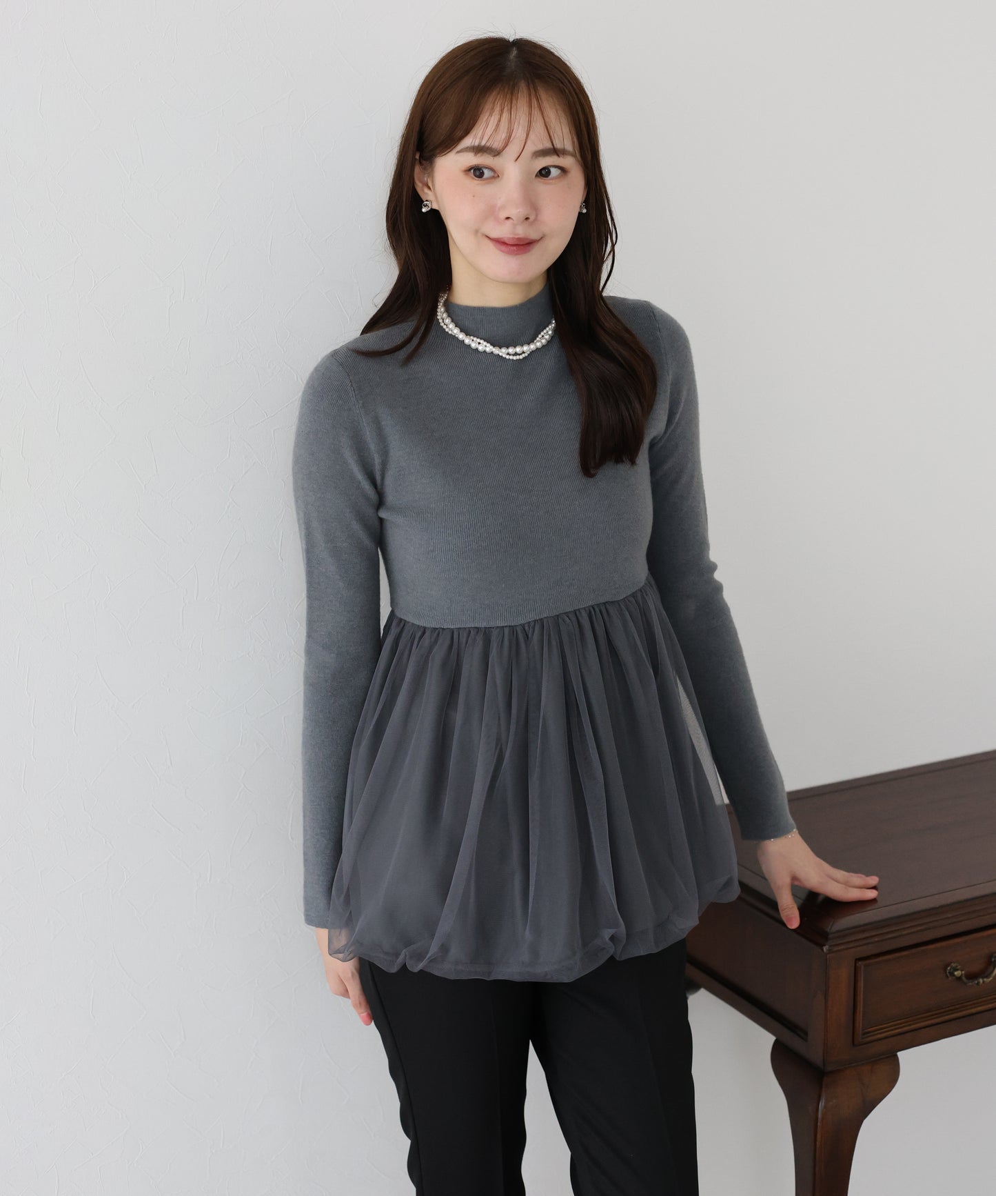 【早割5%OFF】バルーンチュールドッキングニット