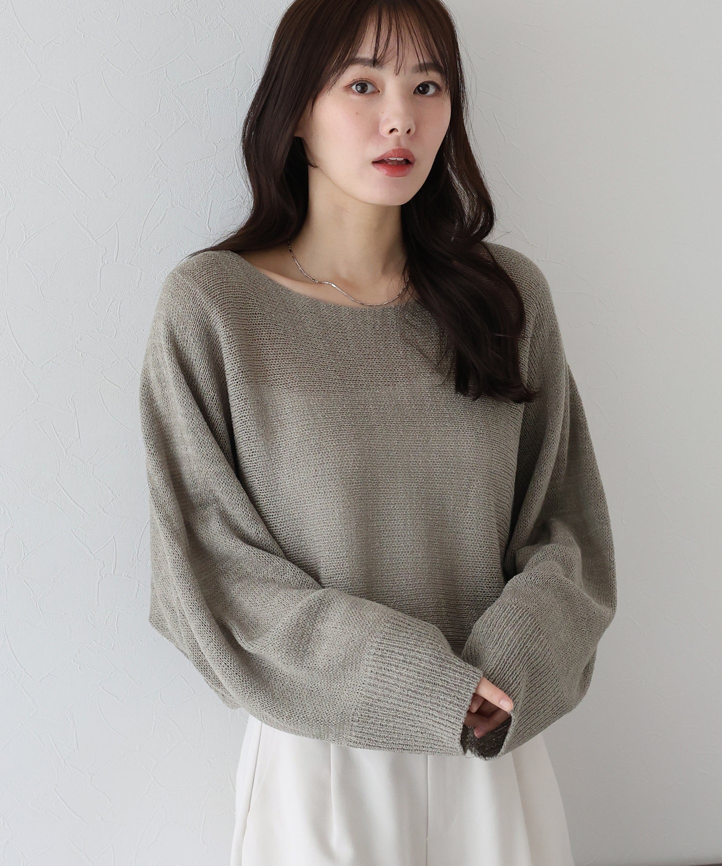 【TIME SALE】メッシュドルマンニット