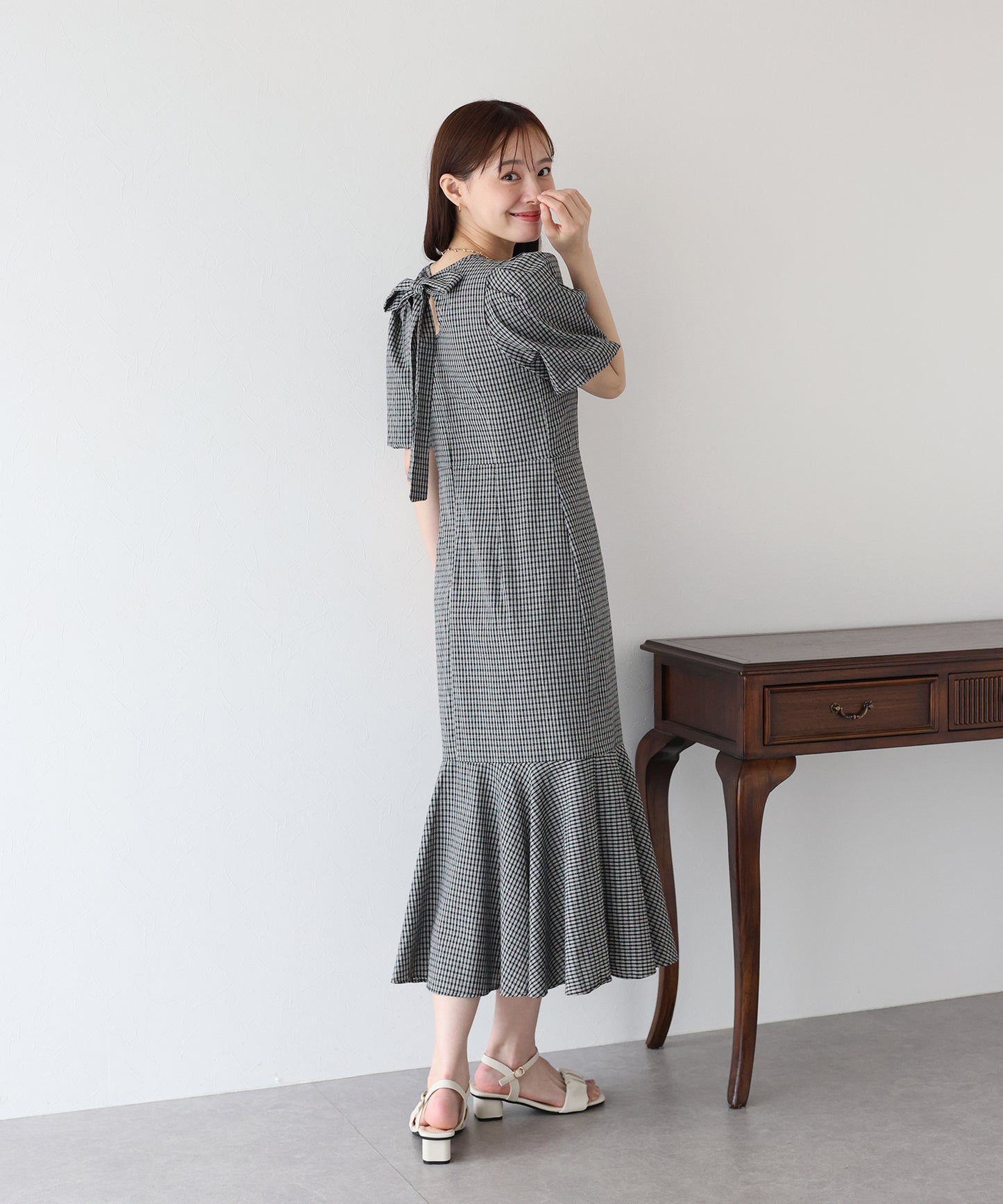 【TIME SALE】バックリボンマーメイドワンピース