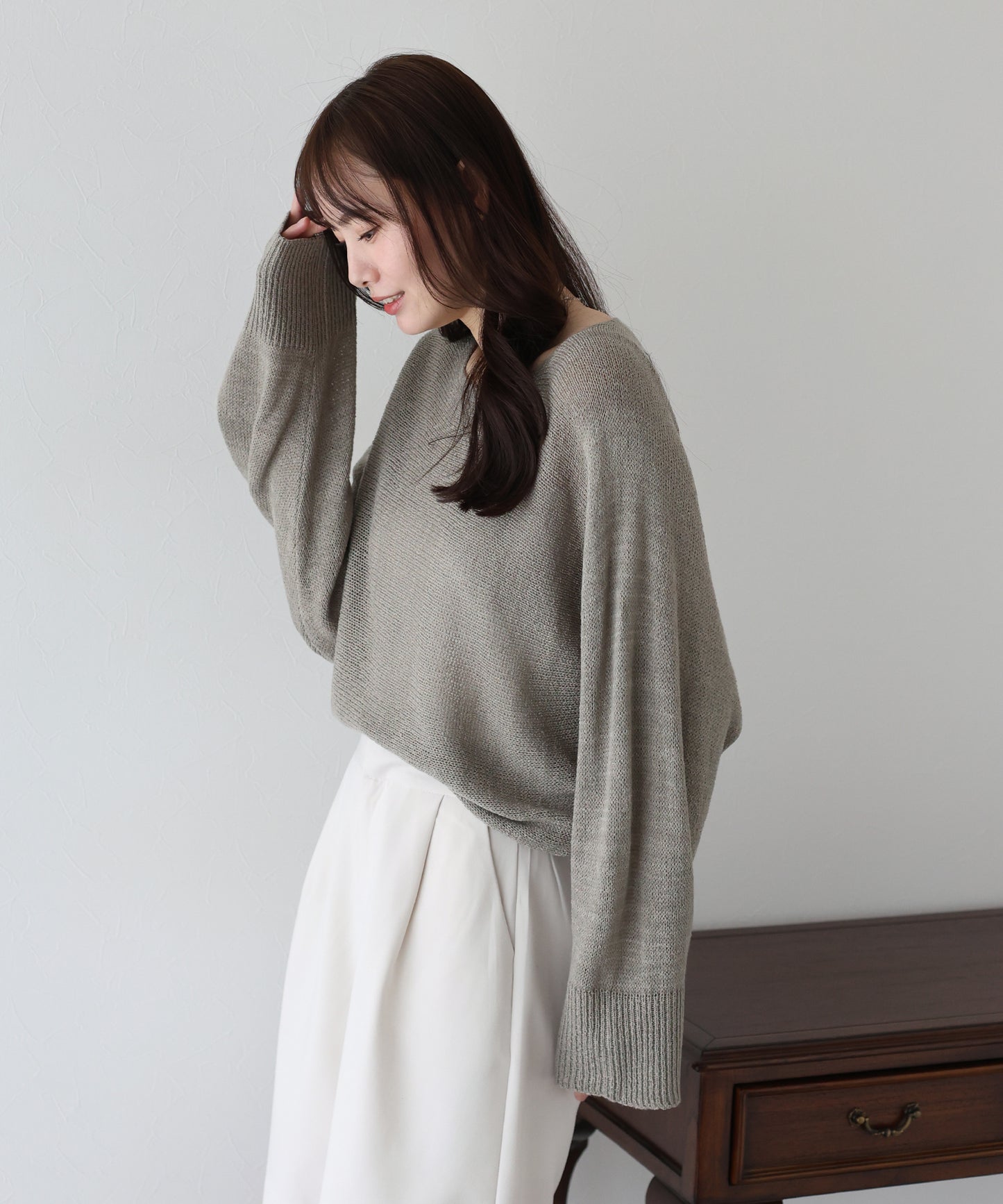 【TIME SALE】メッシュドルマンニット