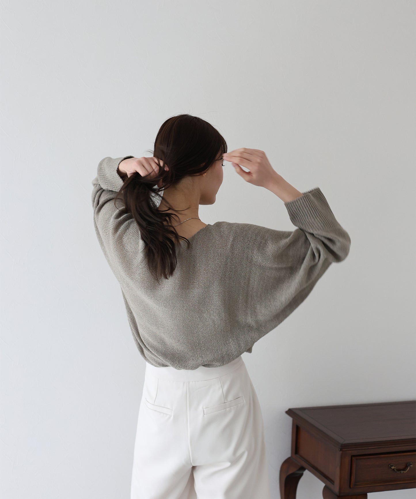 【TIME SALE】メッシュドルマンニット