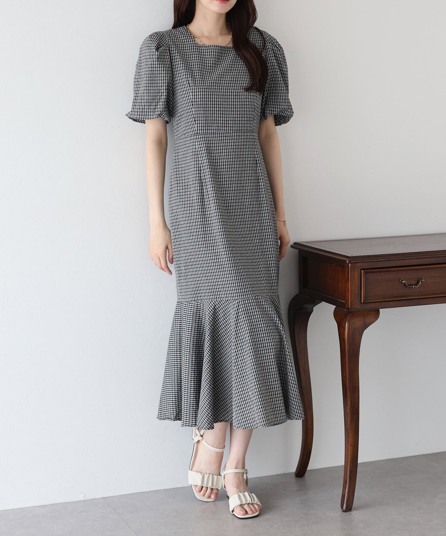 【TIME SALE】バックリボンマーメイドワンピース