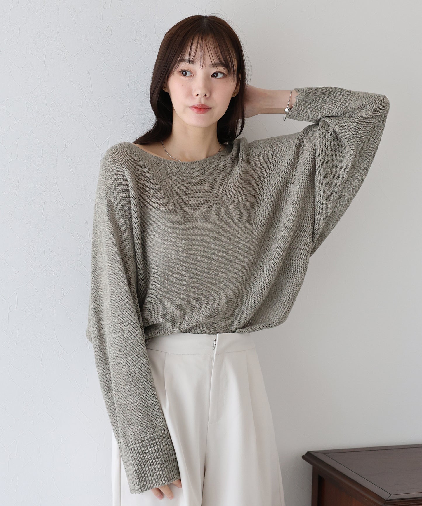 【TIME SALE】メッシュドルマンニット