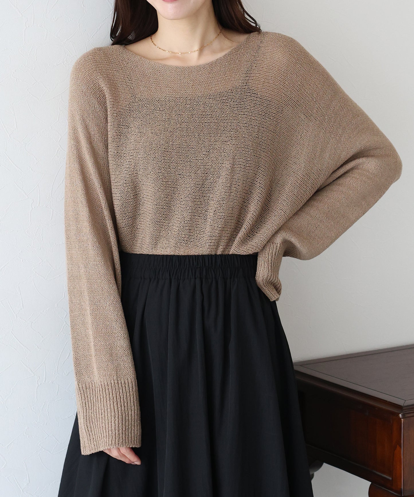 【TIME SALE】メッシュドルマンニット