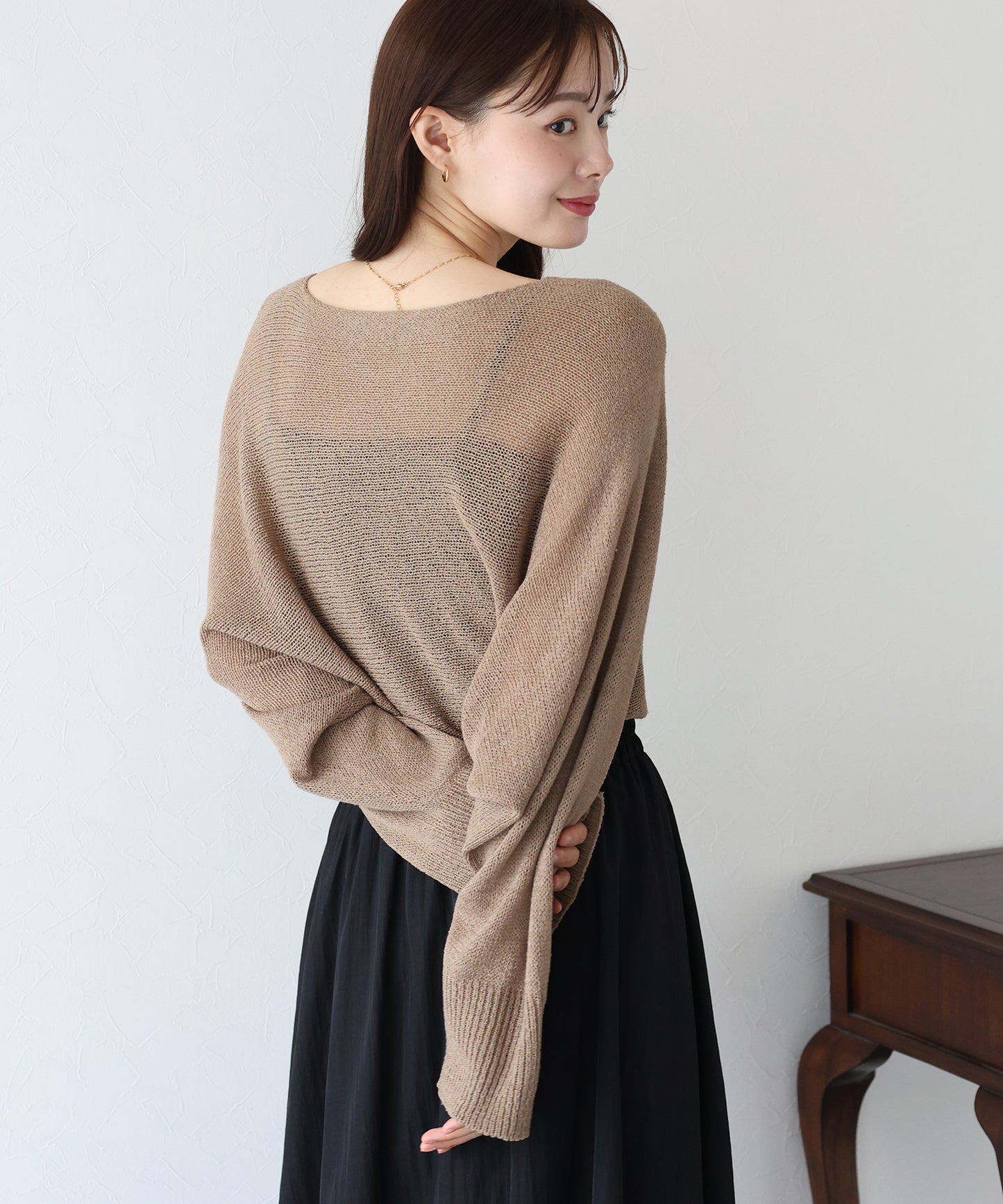 【TIME SALE】メッシュドルマンニット