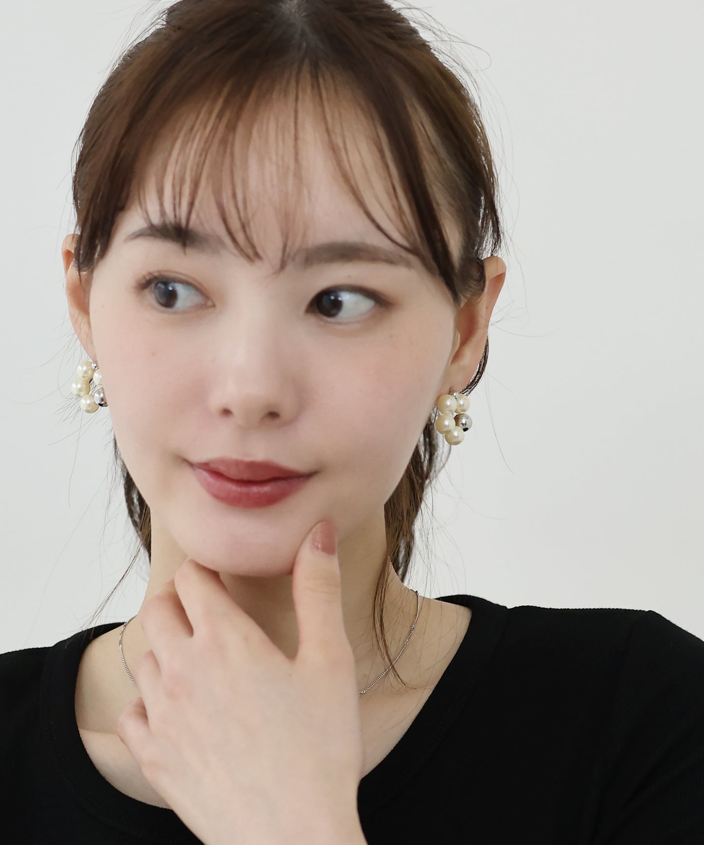 パール&メタルボールピアス / ニッケルフリー【ネコポス】