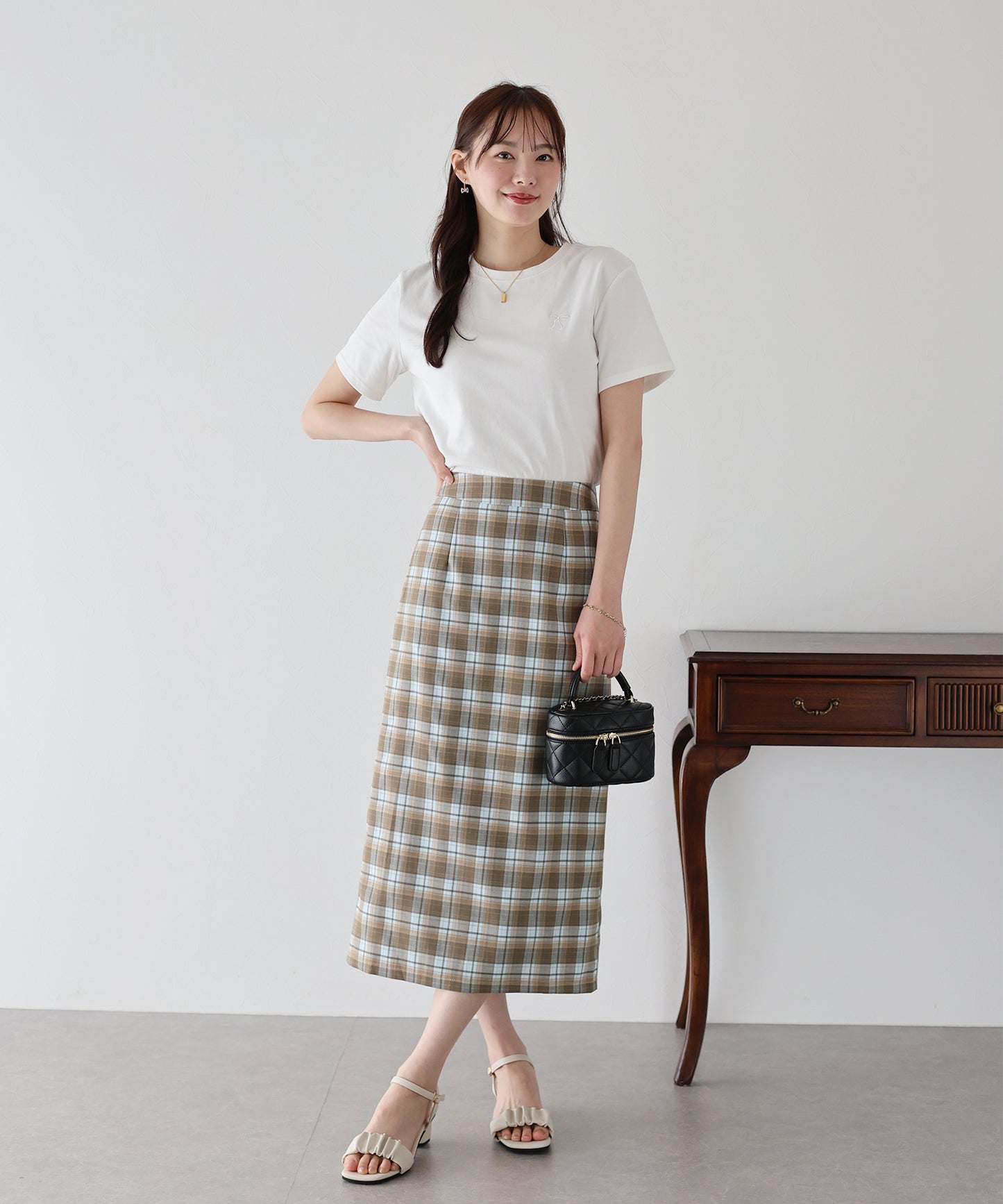 【SALE】チェック柄タイトスカート