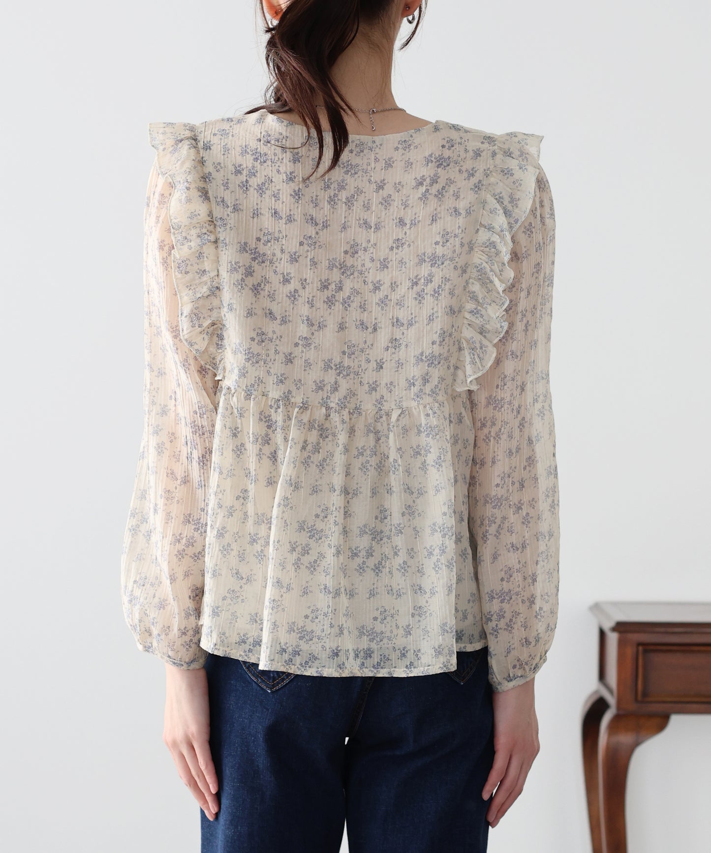 フラワープリントブラウス【ネコポス】