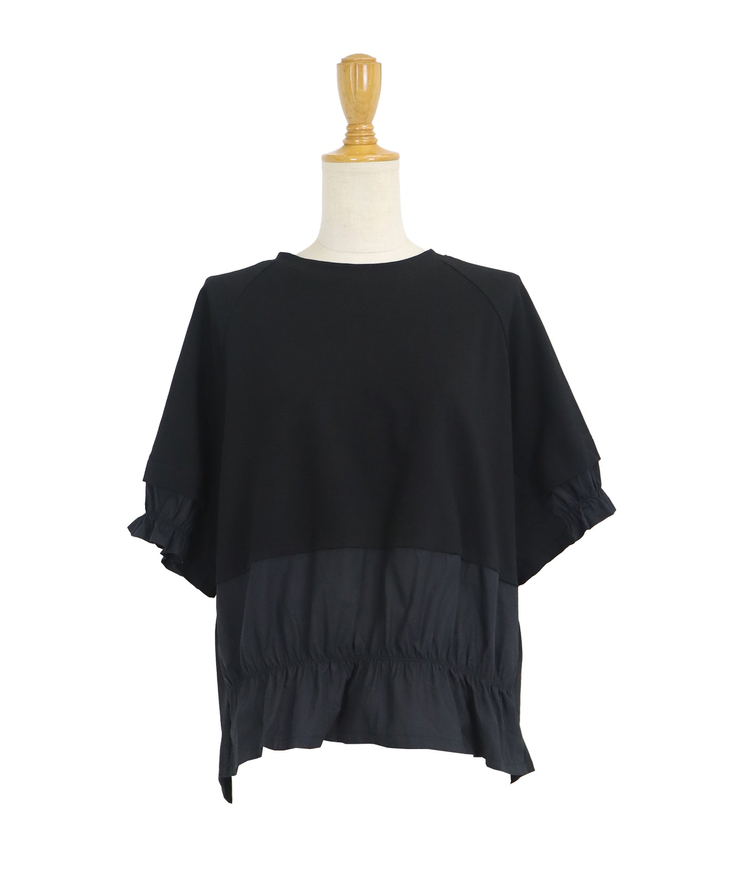 【SALE】異素材ドッキングTシャツ【ネコポス】