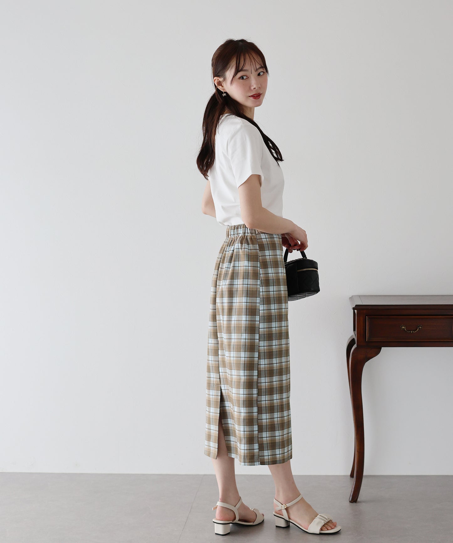 【SALE】チェック柄タイトスカート