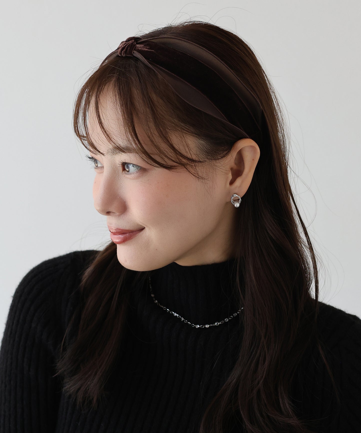 【早割5%OFF】オーガンジーベロアカチューシャ