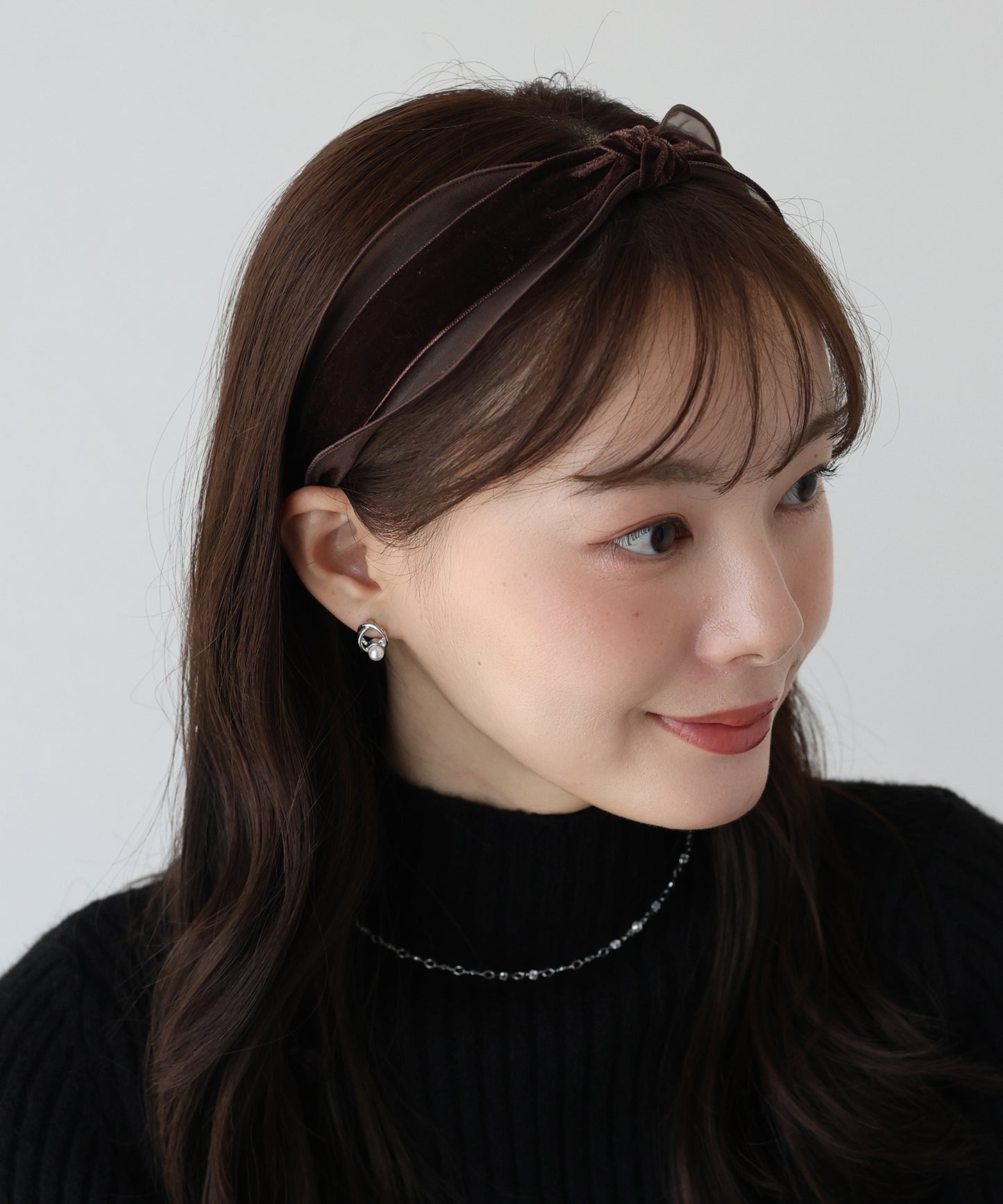 【早割5%OFF】オーガンジーベロアカチューシャ