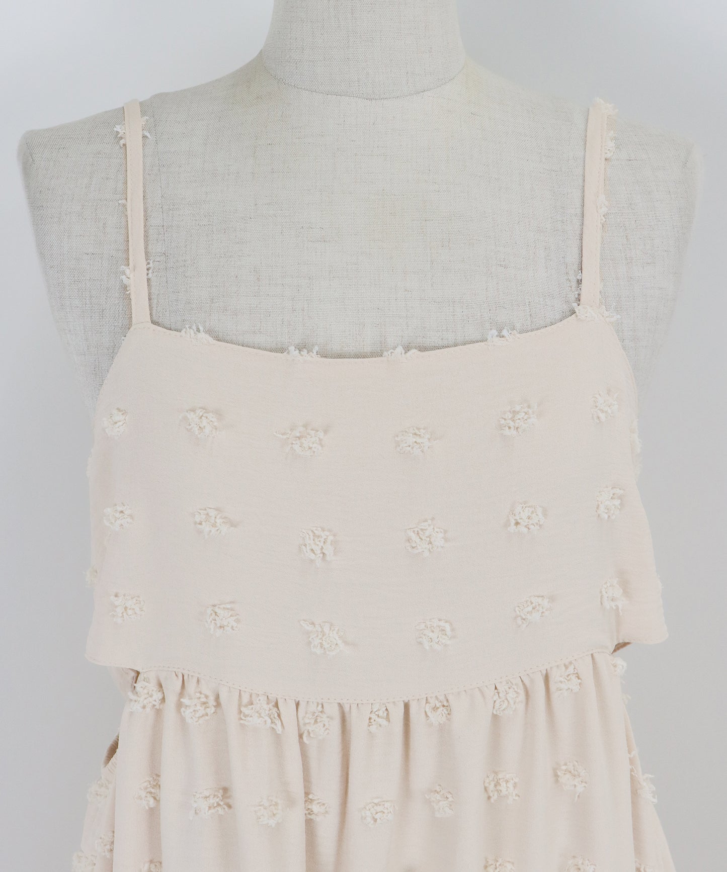 【SALE】ドットジャガードキャミワンピース