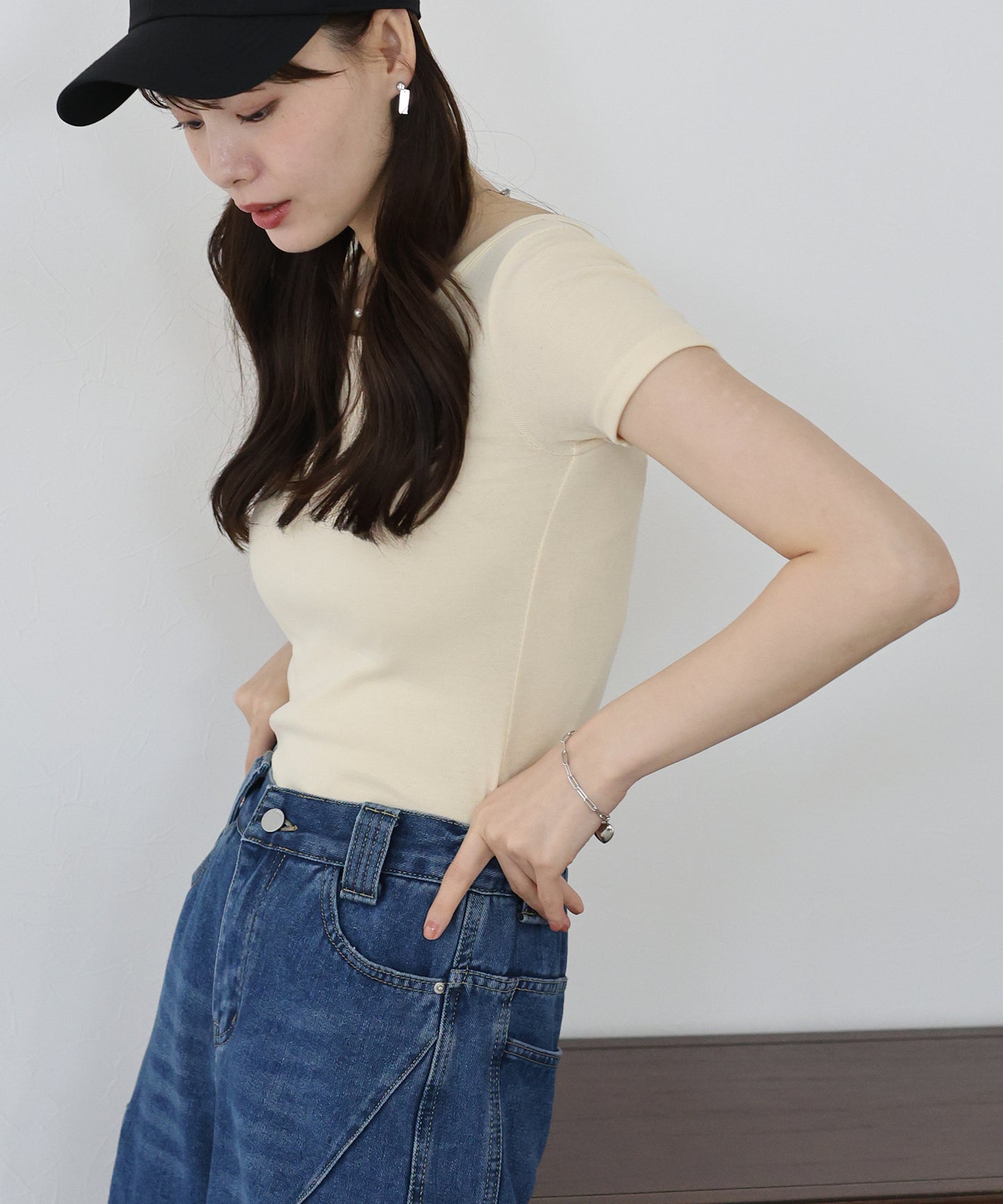 【TIME SALE】半袖カラークルーTシャツ【ネコポス】