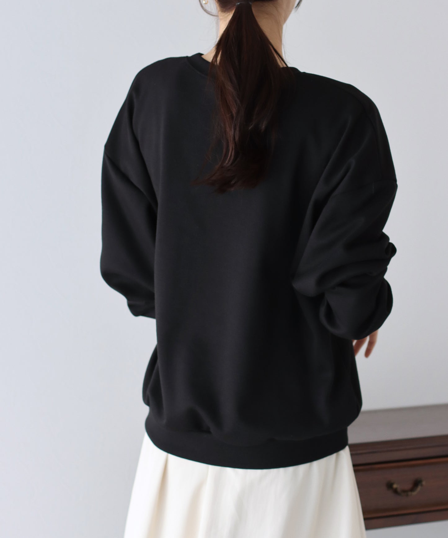 【SALE】リボン付きオーバーサイズスウェット