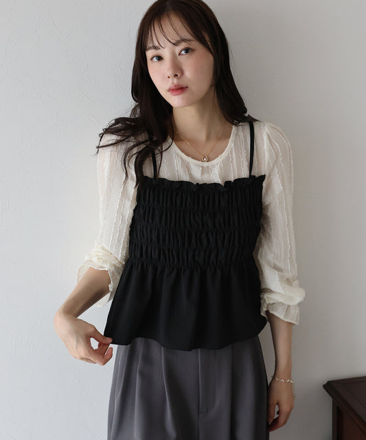 ビスチェレイヤードブラウス【ネコポス】