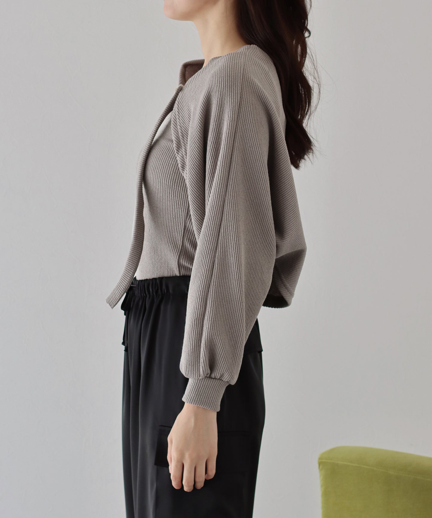 【SALE】リブショートボレロ+キャミセット