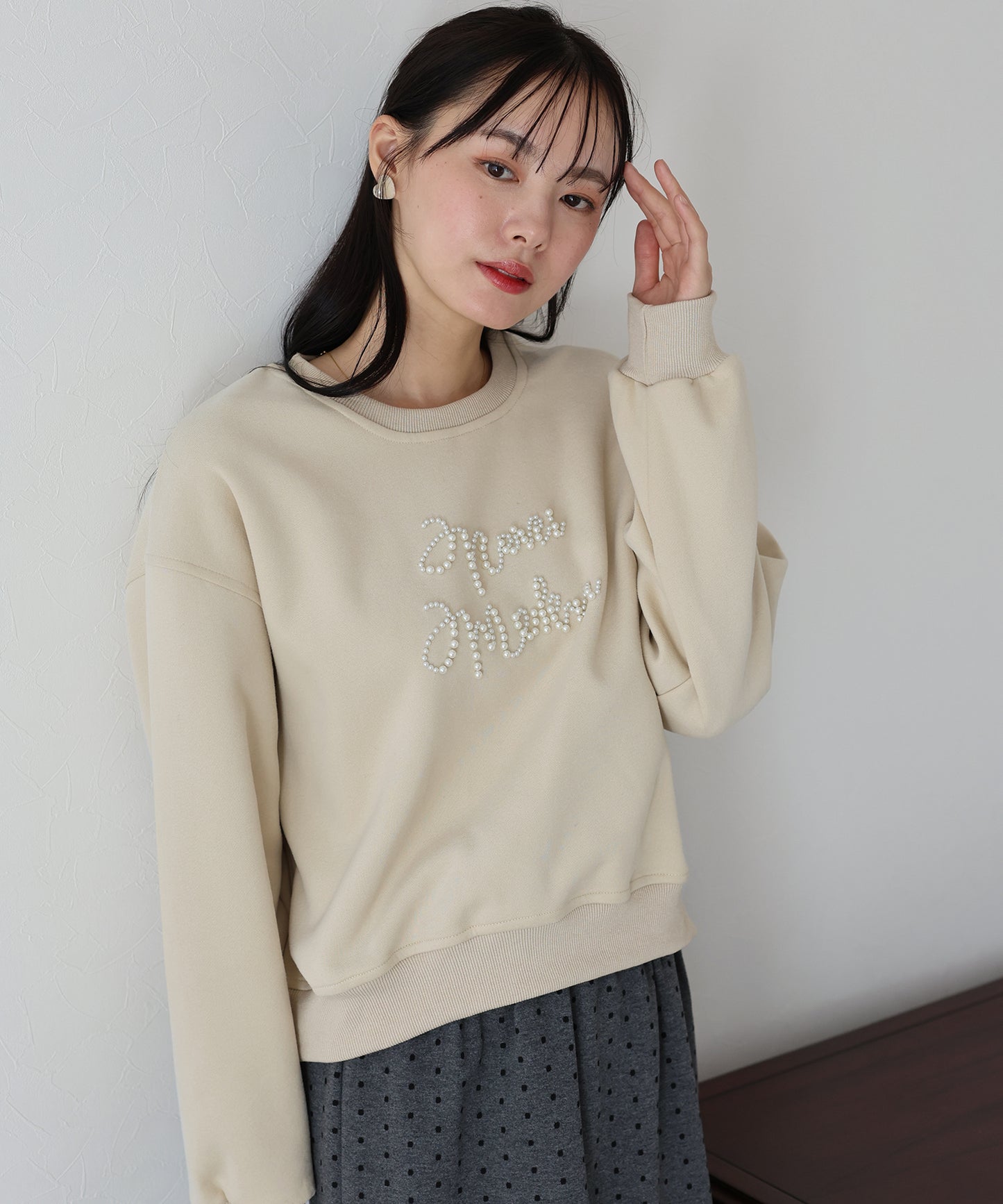 【SALE】パールロゴスウェット