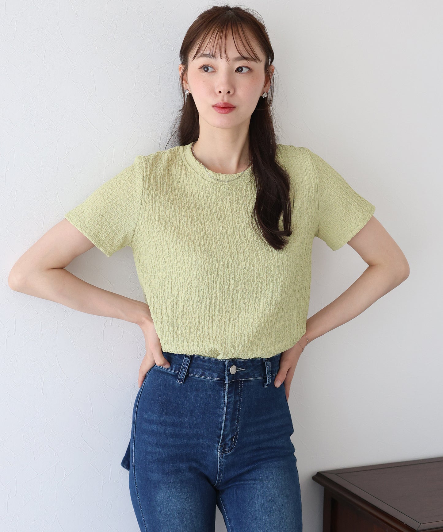 【TIME SALE】ぽこぽこジャガードTシャツ【ネコポス】