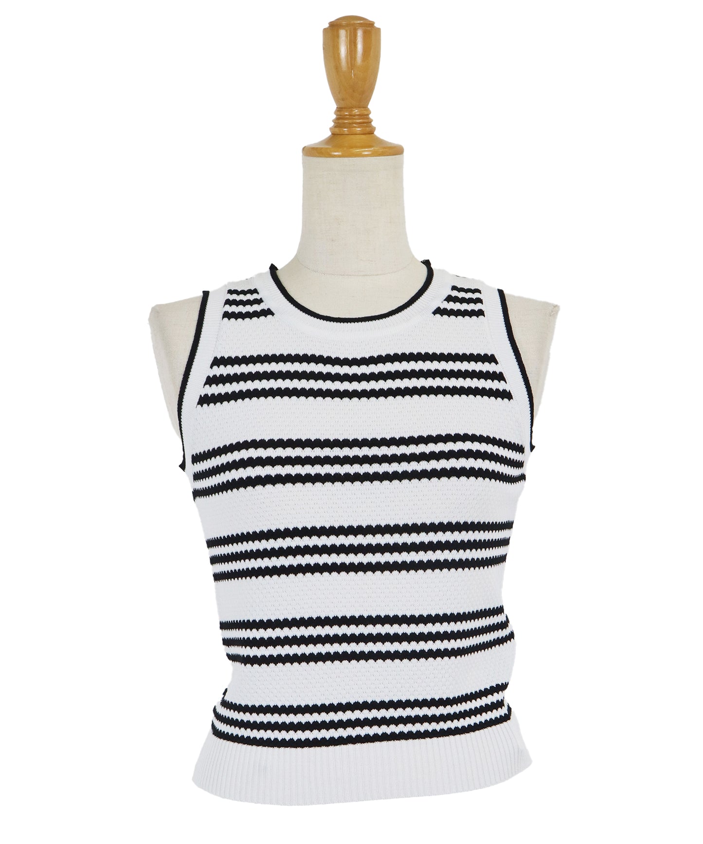 【SALE】ボーダーノースリニット【ネコポス】